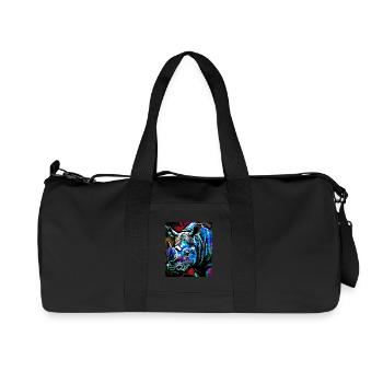 Portrait de rhinocéros - Sac de sport en toile recyclée Stanley/Stella - noir - Devant