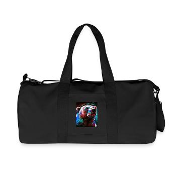 Portrait d’ours polaire Ours polaire - Sac de sport en toile recyclée Stanley/Stella - noir - Devant