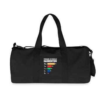 Sport Maillot Humour Joueur Badminton - Sac de sport en toile recyclée Stanley/Stella - noir - Devant