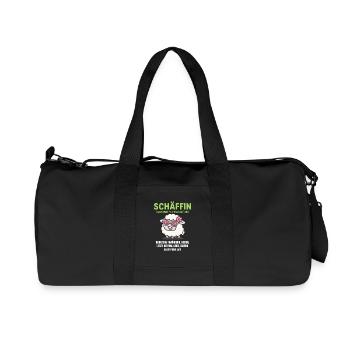 Schaf Spruch Schäffin Lustig Geschenkidee Schafe - Recycelte Canvas-Sporttasche von Stanley/Stella - Schwarz - Vorne