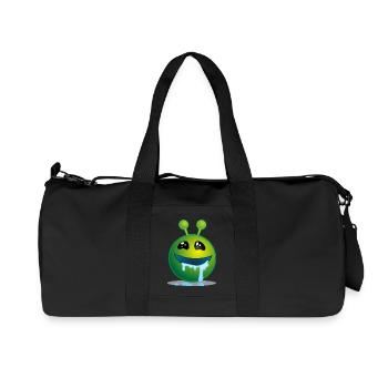 monstre vert - Sac de sport en toile recyclée Stanley/Stella - noir - Devant