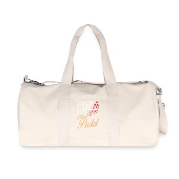 Pudel - Mein - Recycelte Canvas-Sporttasche von Stanley/Stella - Naturweiß - Vorne