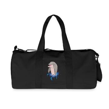 Dolphin sea beach splashes - Recycled Canvas Sports Bag by Stanley/Stella - black - Front