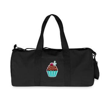 Cupcake - Muffin - Donut - Eis - Schokolade - DD - Recycelte Canvas-Sporttasche von Stanley/Stella - Schwarz - Vorne