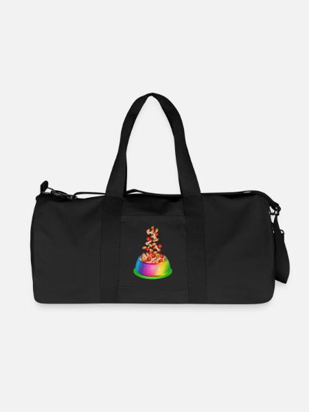 Hundenapf in Regenbogenfarben mit Hundefutter - Recycelte Canvas-Sporttasche von Stanley/Stella - Schwarz