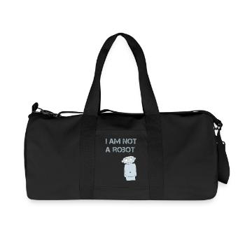 i am not a robot - Recycelte Canvas-Sporttasche von Stanley/Stella - Schwarz - Vorne
