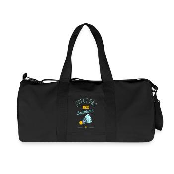 J Peux pas j ai Badminton jaune - Sac de sport en toile recyclée Stanley/Stella - noir - Devant