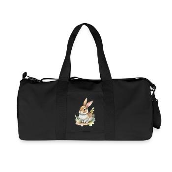 Lapin mignon - Sac de sport en toile recyclée Stanley/Stella - noir - Devant