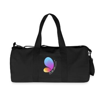 Free Through Love Gradient Butterfly - Recycled Canvas Sports Bag by Stanley/Stella - black - Front