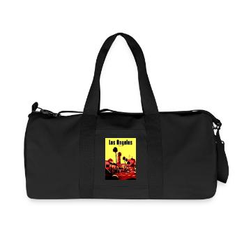 Scène de rue PopArt de Los Angeles - Sac de sport en toile recyclée Stanley/Stella - noir - Devant