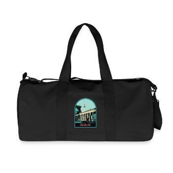 Tour de télévision de Berlin et porte de Brandebourg - Sac de sport en toile recyclée Stanley/Stella - noir - Devant