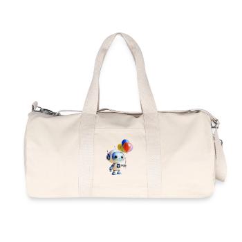 Ballon robot - Sac de sport en toile recyclée Stanley/Stella - blanc naturel - Devant