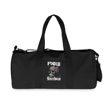 Poweat Streetwear Crâne - Sac de sport en toile recyclée Stanley/Stella - noir - Devant