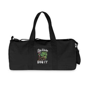 Gartenarbeit Garten Gärtner - Recycelte Canvas-Sporttasche von Stanley/Stella - Schwarz - Vorne