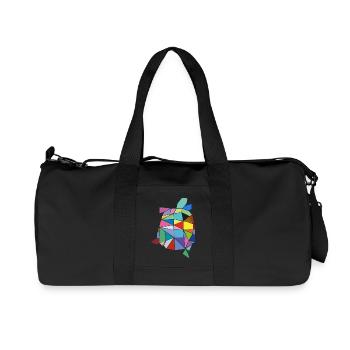 Schildkröte bunt - Recycelte Canvas-Sporttasche von Stanley/Stella - Schwarz - Vorne