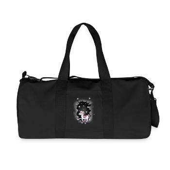 Pferd Pony Kinder Kind Mädchen Reiterin Pferde - Recycelte Canvas-Sporttasche von Stanley/Stella - Schwarz - Vorne
