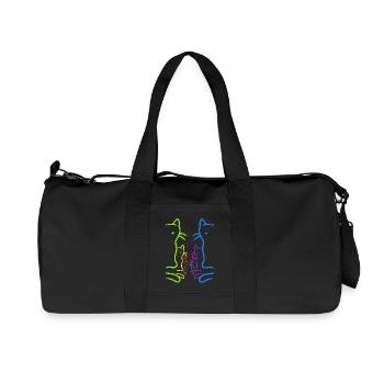 LGBT Rainbow Cats Cat Rainbow Flag - Recycled Canvas Sports Bag by Stanley/Stella - black - Front