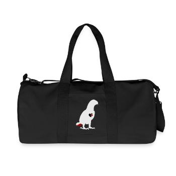 African Grey Parrot Love - Recycled Canvas Sports Bag by Stanley/Stella - black - Front