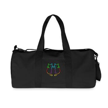 Regenbogen Katzen LGBT Gay Pride - Recycelte Canvas-Sporttasche von Stanley/Stella - Schwarz - Vorne