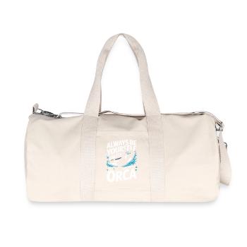 Orca Killerwal Ozean Tier Wale - Recycelte Canvas-Sporttasche von Stanley/Stella - Naturweiß - Vorne