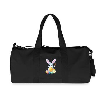 Easter bunny with Easter eggs - Recycled Canvas Sports Bag by Stanley/Stella - black - Front
