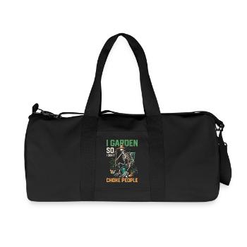 I Garden So I Don't Choke People Gardening Botanic - Recycelte Canvas-Sporttasche von Stanley/Stella - Schwarz - Vorne