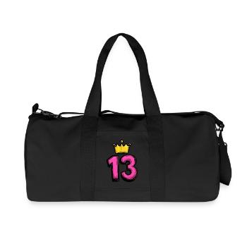 Couronne de maillot à 13 chiffres - Sac de sport en toile recyclée Stanley/Stella - noir - Devant