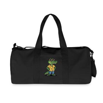 Alligator Lustiger Sommer - Recycelte Canvas-Sporttasche von Stanley/Stella - Schwarz - Vorne
