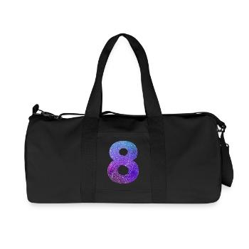 Number 8 galaxy - Recycled Canvas Sports Bag by Stanley/Stella - black - Front