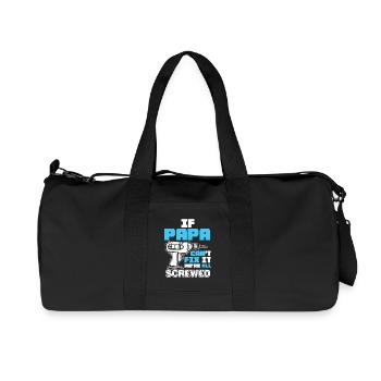 Wenn Papa Es Nicht Reparieren Kann Sind Wir Alle - Recycelte Canvas-Sporttasche von Stanley/Stella - Schwarz - Vorne