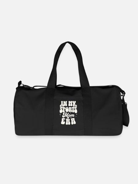 In My Sports Mom Era – Proud Athletic Mom Quote - Recycled Canvas Sports Bag by Stanley/Stella - black