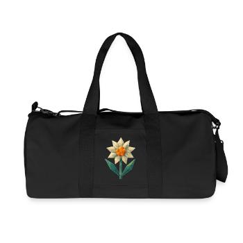 Geometrische Blume - Edelweiss - Recycelte Canvas-Sporttasche von Stanley/Stella - Schwarz - Vorne