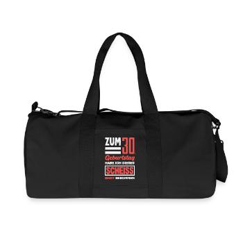 Cadeau amusant pour un 30e anniversaire - Sac de sport en toile recyclée Stanley/Stella - noir - Devant