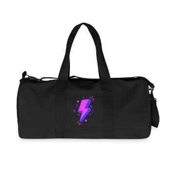 Faisceau coloré vibrant pour les impressions - Sac de sport en toile recyclée Stanley/Stella - noir - Devant