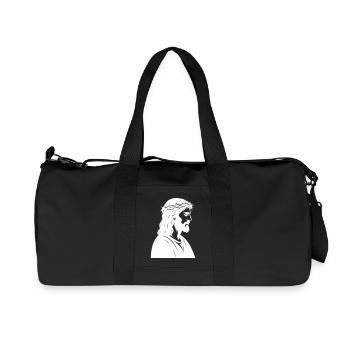 Jesus Christ Silhouette - Recycled Canvas Sports Bag by Stanley/Stella - black - Front
