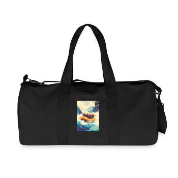 Rafting Expedition in Wild Rapids - Recycled Canvas Sports Bag by Stanley/Stella - black - Front