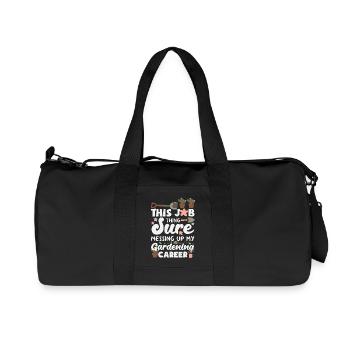 Cadeaux pour les jardins et les amoureux des plantes - Sac de sport en toile recyclée Stanley/Stella - noir - Devant