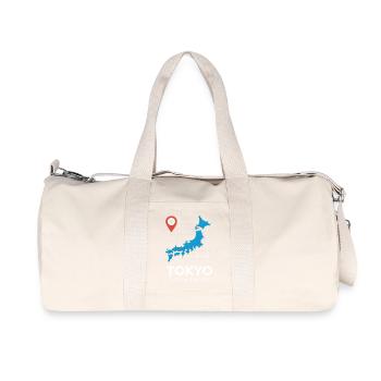 Tokyo Japon Coordinates Motif de voyage - Sac de sport en toile recyclée Stanley/Stella - blanc naturel - Devant
