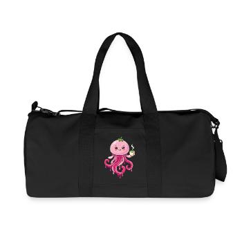 Méduse matcha de Kawaii mignonne - Sac de sport en toile recyclée Stanley/Stella - noir - Devant