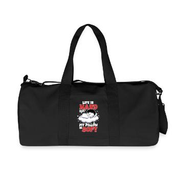 Sleep Cloud Life is Hard My Pillow Soft - Recycled Canvas Sports Bag by Stanley/Stella - black - Front