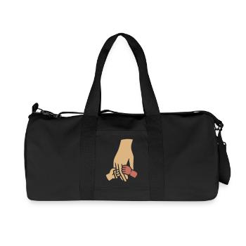 Famille Mains de Bébé Ensemble - Sac de sport en toile recyclée Stanley/Stella - noir - Devant