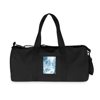 Snowy Winter Blue Town - Recycled Canvas Sports Bag by Stanley/Stella - black - Front
