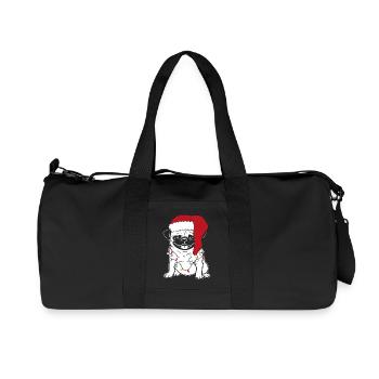 Christmas Dog - Recycelte Canvas-Sporttasche von Stanley/Stella - Schwarz - Vorne