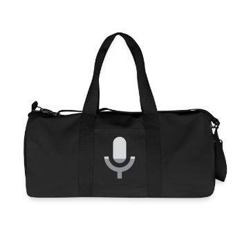 Microphone - Chanteur de musique Karaoké Scène vocale - Sac de sport en toile recyclée Stanley/Stella - noir - Devant
