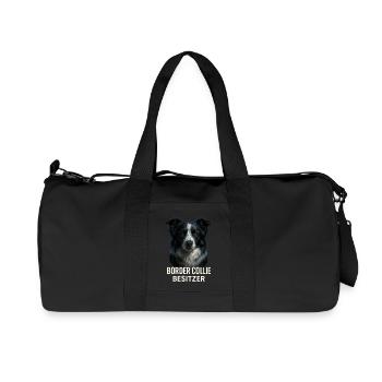 Border Collie Besitzer - Recycelte Canvas-Sporttasche von Stanley/Stella - Schwarz - Vorne