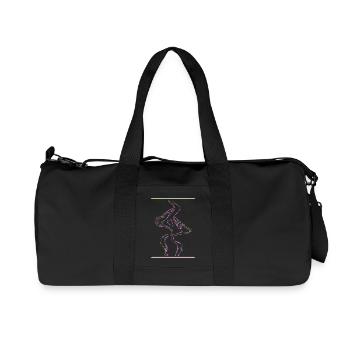 Kissing mouths in rainbow frame - Recycled Canvas Sports Bag by Stanley/Stella - black - Front