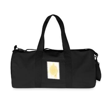 Yellow Spiral Solar Circle - Recycled Canvas Sports Bag by Stanley/Stella - black - Front