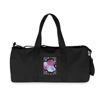 Psychedelic Neon Spiral - Recycled Canvas Sports Bag by Stanley/Stella - black - Front