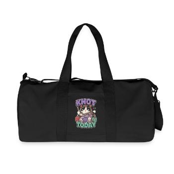 Knot Today Cat with Wool - Recycled Canvas Sports Bag by Stanley/Stella - black - Front