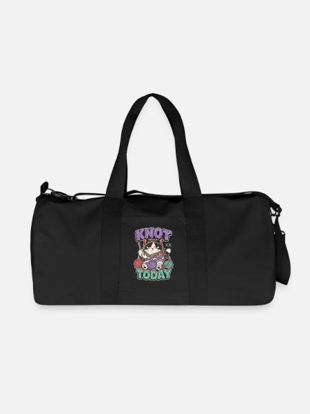 Knot Today Katze mit Wolle - Recycelte Canvas-Sporttasche von Stanley/Stella - Schwarz